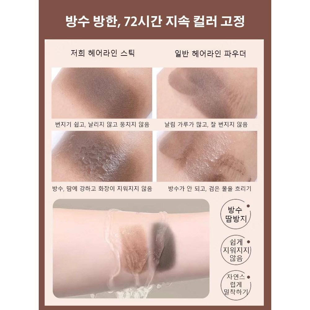 1+1+1 Natural Cover Hairline Fill Shading Stick Hair Gray Cover Stick Hairline Cover Cushion Natural пушистый на ощупь, 1 Мокко Коричневый *1+2 Темно-коричневый*1