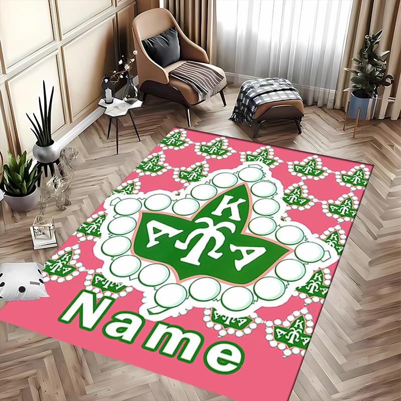 Custom personalization Alpha Kappa Alpha logo Area Rug - Perfect For Kitchen, Bathroom,Laundry Room Decor Large Size Available,Gift All Seasons
