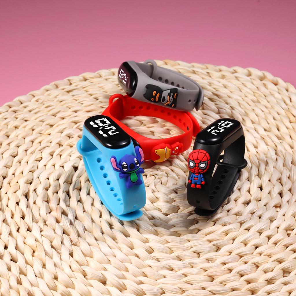 Superman LED Cartoon Doll Student Trend Waterproof Electronic Watch