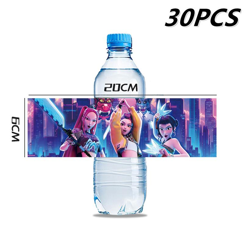 10~50 шт. Наклейка на бутылку с водой для K-pop Охотников на демонов, Украшение на день рождения, Вечеринка по случаю рождения ребенка, Подарок, Товары для вечеринки девочек