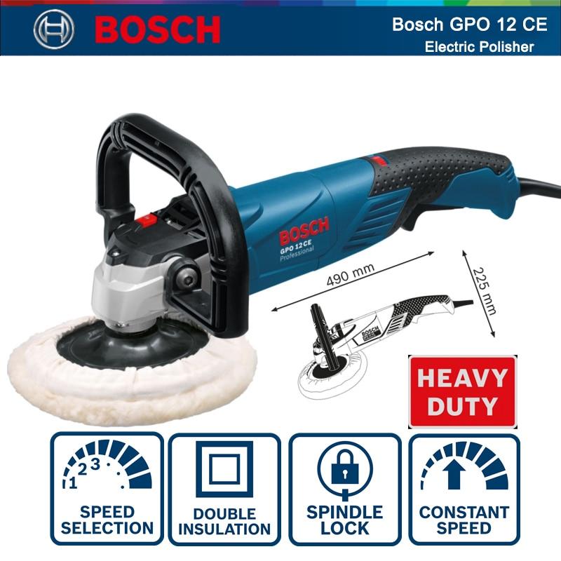 Bosch GPO 12 CE Профессиональный электрический полировщик 1250 Вт Полировальный станок для автомобиля M14/M16 750-3000 об/мин 6 передач Регулируемая скорость
