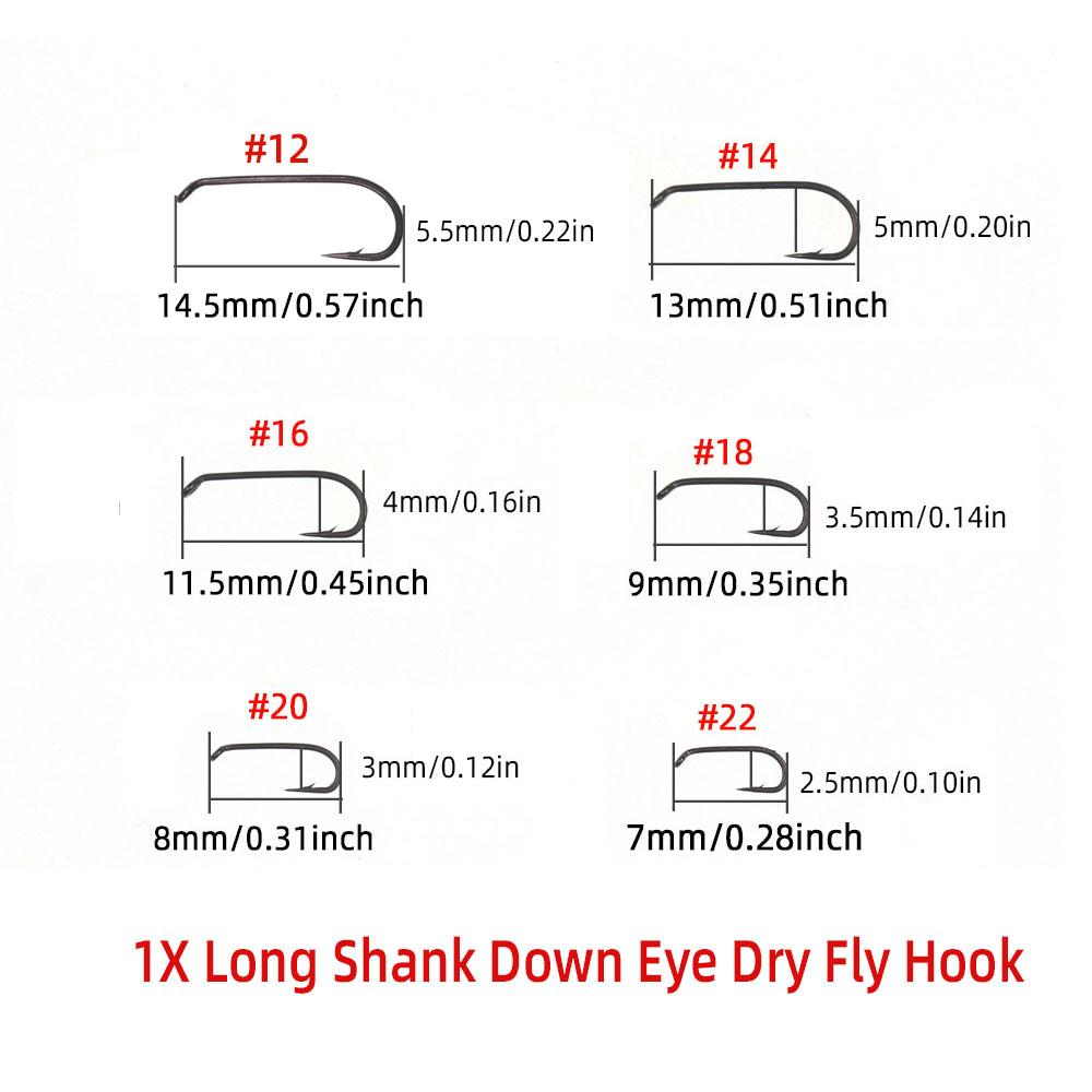 30 шт. 1X тонкая проволока с широким ушком в классическом бронзовом исполнении для сухой мушки, крючок для вязания нимфы, крючок для ловли форели № 14-№ 22