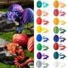 Mystery Dragon With Egg, 3D Printed Dragon With Egg, Full Articulated Flexible Dragon With Eggs, 3D Printed Gift Toy
