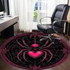 1pc Spider Web Office Round Area Rug, Indoor Mat Suitable ForOffice, Under Office Chairs Bedroom Living Room Home Decor, Room Deco T044