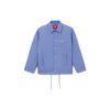 Li Ning Logo Solid Color Polo Collar Cotton Jacket Winter Couple Style Men Jacket Blue AJMR099-2