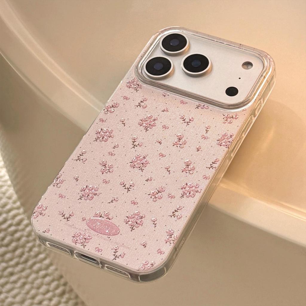 Розовый чехол для телефона с цветочным принтом для iPhone 16, iPhone 17 и iPhone 17 Pro Max