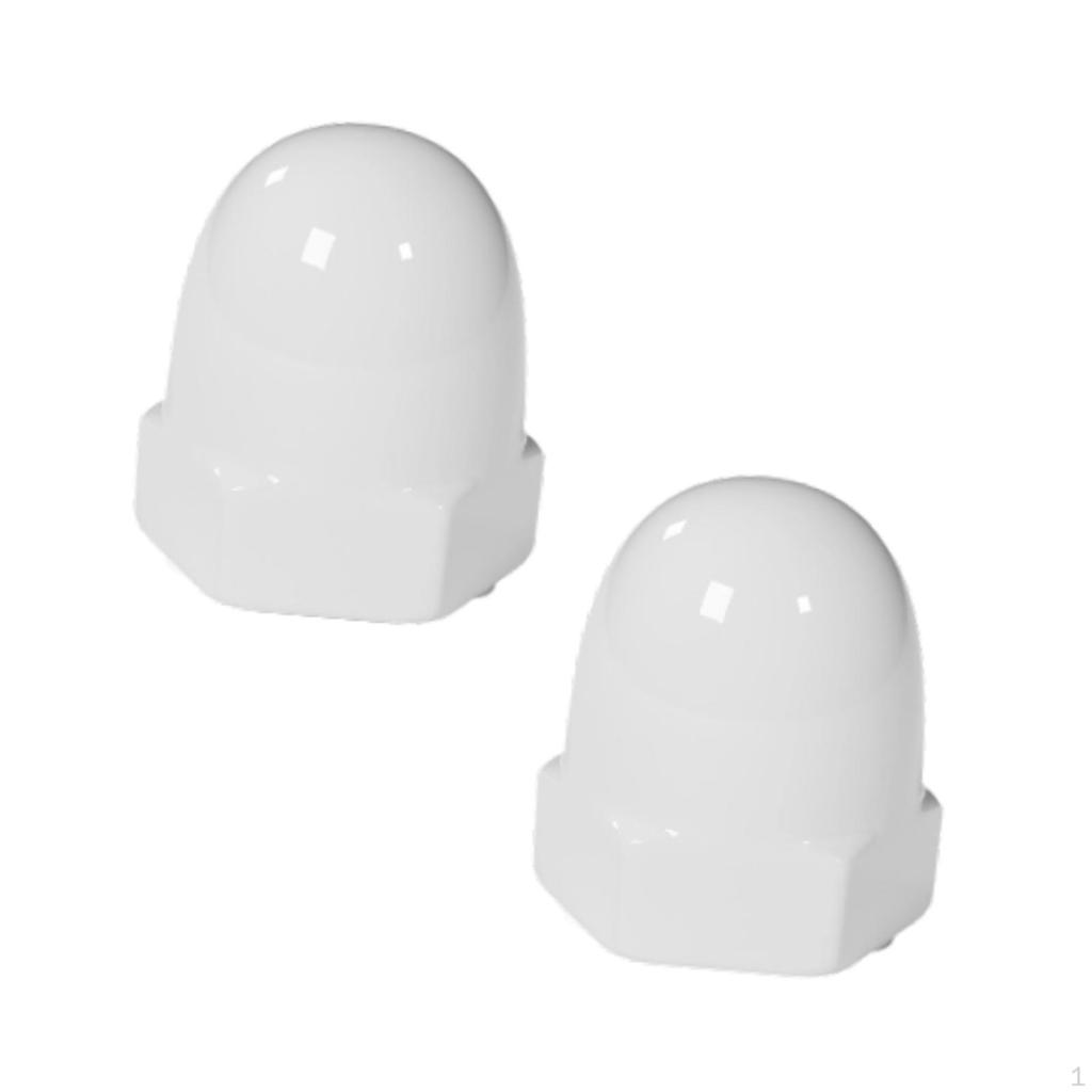 2 Pieces Ceramic Toilet Bolt Covers Easy Installation Decorative Useful Practical Toilets Decor