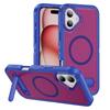 Heavy Armor Duty Fold Stand Holder Phone Case For For Iphone 17 Air 16 15 14 Plus 13 12 Pro Max Hit Color Magnetic Hard Thick Cover