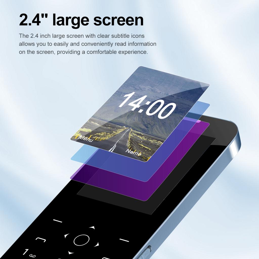 Телефон M14 с функцией ожидания четырех SIM-карт, экран 2,4 дюйма, аккумулятор 1100 мАч, MP3 MP4, FM-радио, телефон для пожилых людей