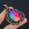 Rainbow Solar Quartz 999 Copper Wire Wrapped Pendant, Handmade Gemstone Pendant Jewelry, Gifts For Wife Brand New Pendant