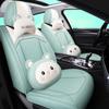 Universal Cartoon Car Seat Cover – Cute, Full-Surround Cushion for Small Cars, Fits 5-Seat Models, All-Season Use.