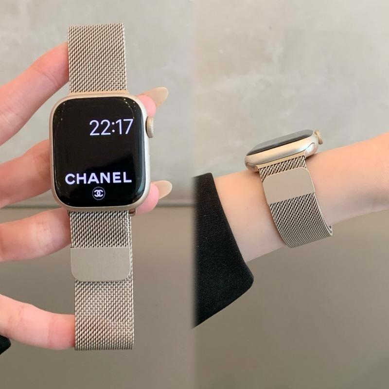 Для Apple Applewatchs10 Часы Миланский Магнитный Ремешок iwatch98765SE Металл