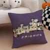 Nostalgic pop fashion FFriends TV Cushion Cover Throw Pillow Cover Hidden Button Durable Polyester Chair Cushion