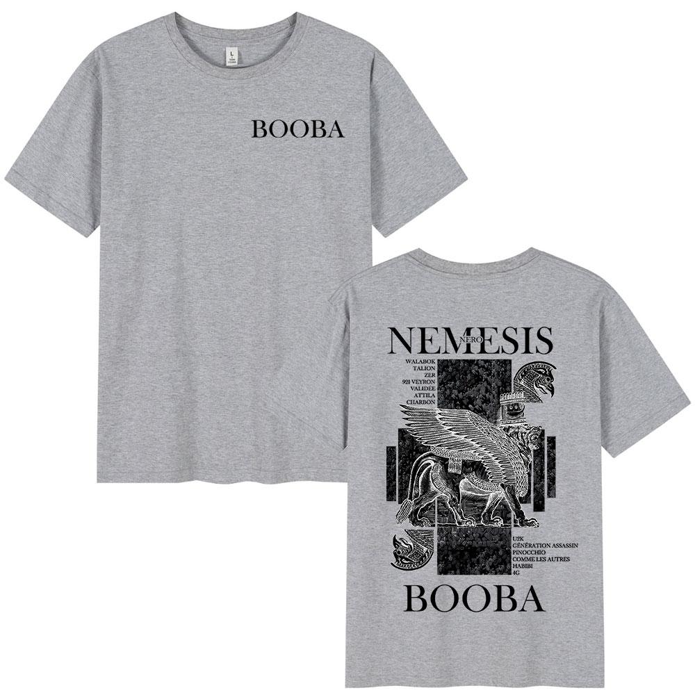Rap Artist Booba Nero Nemesis Album Graphic T-shirt for Men and Women, Hip-hop Fashion Summer Print 100% Pure Cotton T-shirt