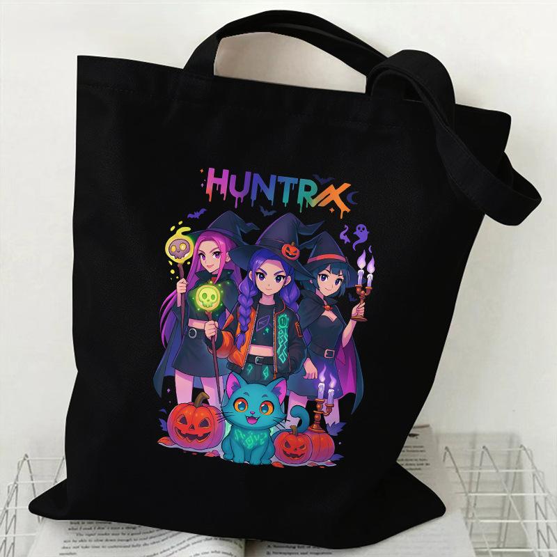 Горячая распродажа Kpop Корейская группа Witch Hunter для девушек Принт Холщовая сумка Студенческая повседневная сумка Сумка для покупок
