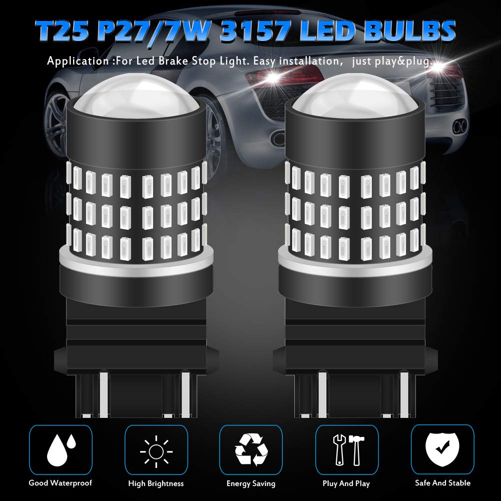 KATUR 2 шт. 900 люмен 3047 3057 3057A 3155 3157 база супер яркая 3014 78SMD линза светодиодная лампа стоп-сигнал поворотник задний фонарь стоп-сигнал красный 12 В-24 В