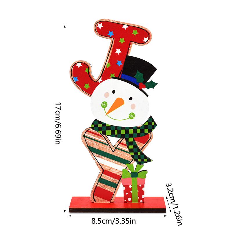 Christmas Wooden Ornaments Santa Claus Snowman Xmas Tree Desktop Signs 2025 New Year Party DIY Decoration For Home Navidad Gifts