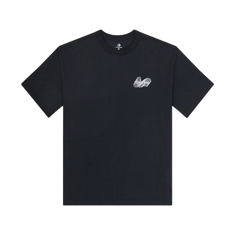 New Converse SS25 T Shirt Men's Black 10027734-A01