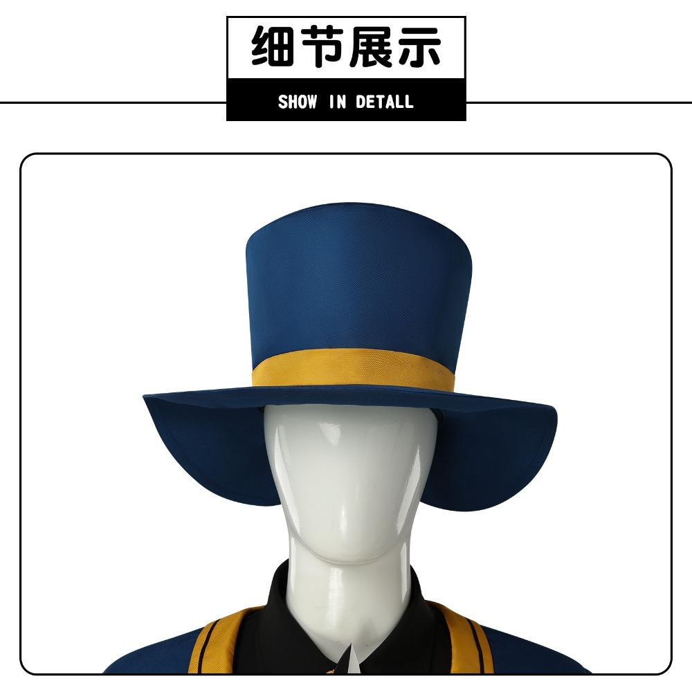 Freak Circus Halloween Cosplay Costume, Pierrot Harlequin Ticket Taker Game Role Play Outfit