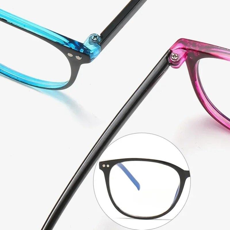 Trending Blue Light Blocking Men's Retro Glasses Eyeglasses Women Ultralight Round Transparent Fashion Eyewear Students