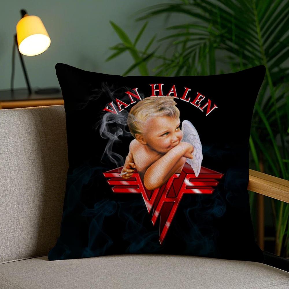 Van Hhalen Band Pillow Case Silky Elegant Comfort Sofa Bed Invisible Zipper