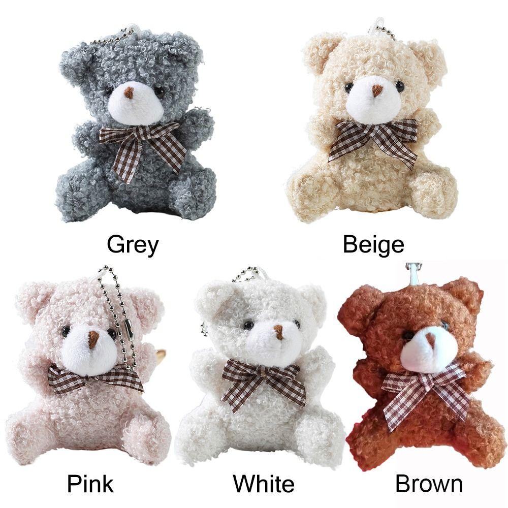 Многоцветный плюшевый медведь брелки подвеска подвеска чучело медведь мультфильм галстук-бабочка медведь кукла универсальный
