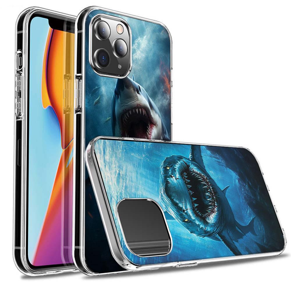 Чехол для телефона 'Пасть Глубоководной Злой Акулы' Для iPhone 16E 15 Pro 14 Plus 17E 16 17 Pro Max Air 11 12 13 Mini Ударопрочный