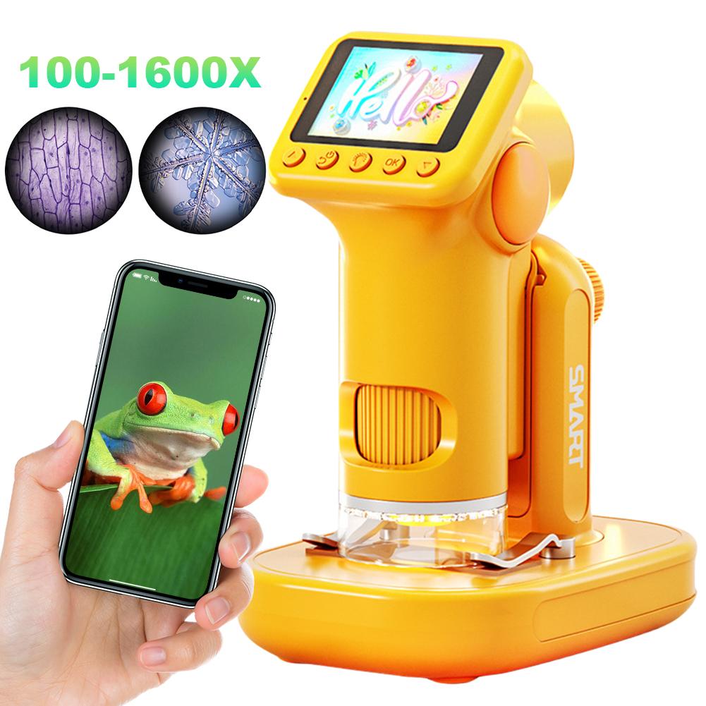 Детский микроскоп Ручной микроскоп Камера Портативная ручная лупа Образовательный Научный Подарки на день рождения для девочек мальчиков