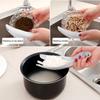 1PC Rice Sieve Spoon Kitchen Drain Colander With Handles Rice Bowl Strainer White Rice Washing Tools Sink Drain Household Tools