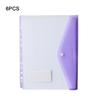 6 pcs PP Binder Folders A4 Punched Pockets New Binder Pocket  Office Organizer