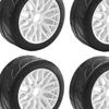 4 Pieces 1:8 RC Tires Wheel DIY Supply High Performance Assembly Accessories Upgrade Part