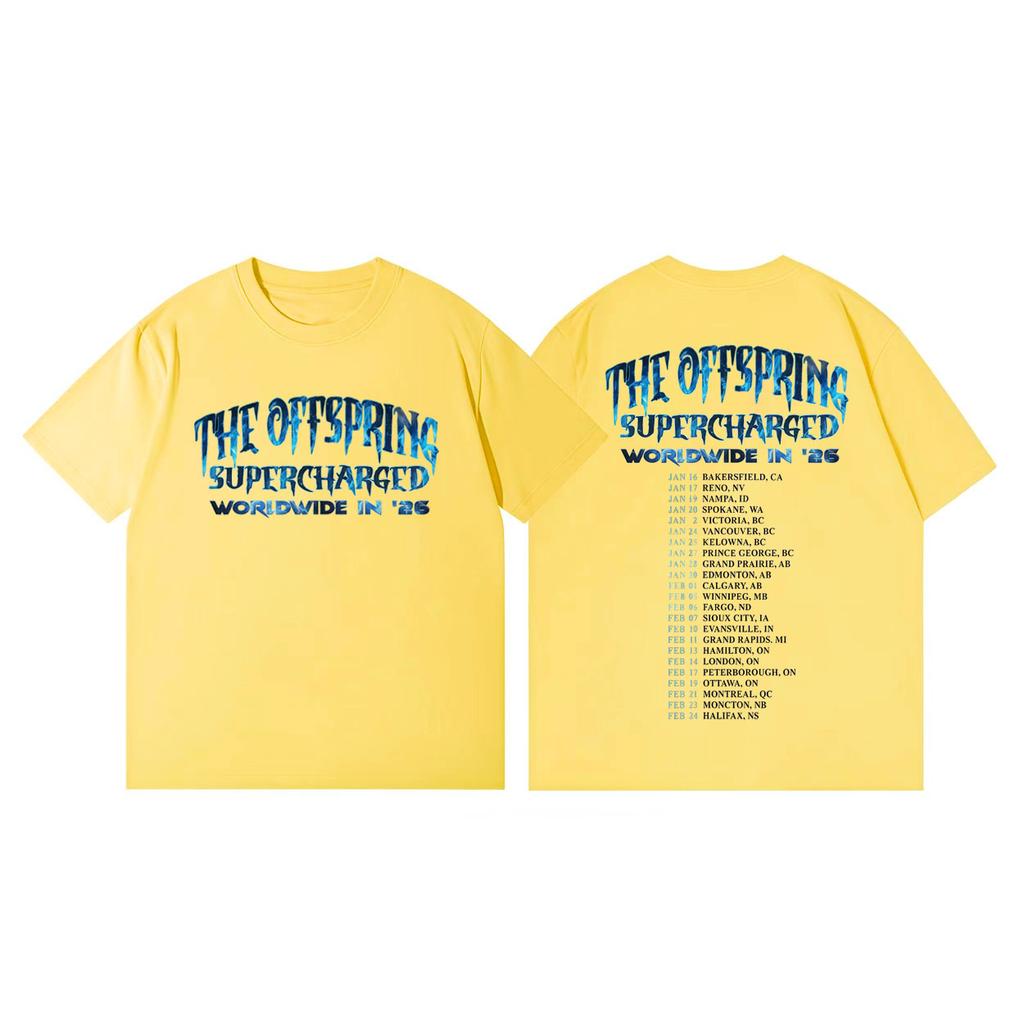 The Offspring Tour 2026 Merch Tshirts Men Women Clothing Punk Rock Short Sleeve Tshirt Summer Fashion Casual Oversized T Shirt
