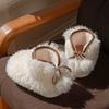Women's Home Bootie Furry Slippers Warm Cozy Snow Boots with Fuzzy Plush Lined for Women Winter Non Slip House Shoes for Indoor Outdoor Short Boots