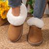 Thick-soled Snow Boots Women's Winter Large-size Metal Buckle Plush Cotton Shoes