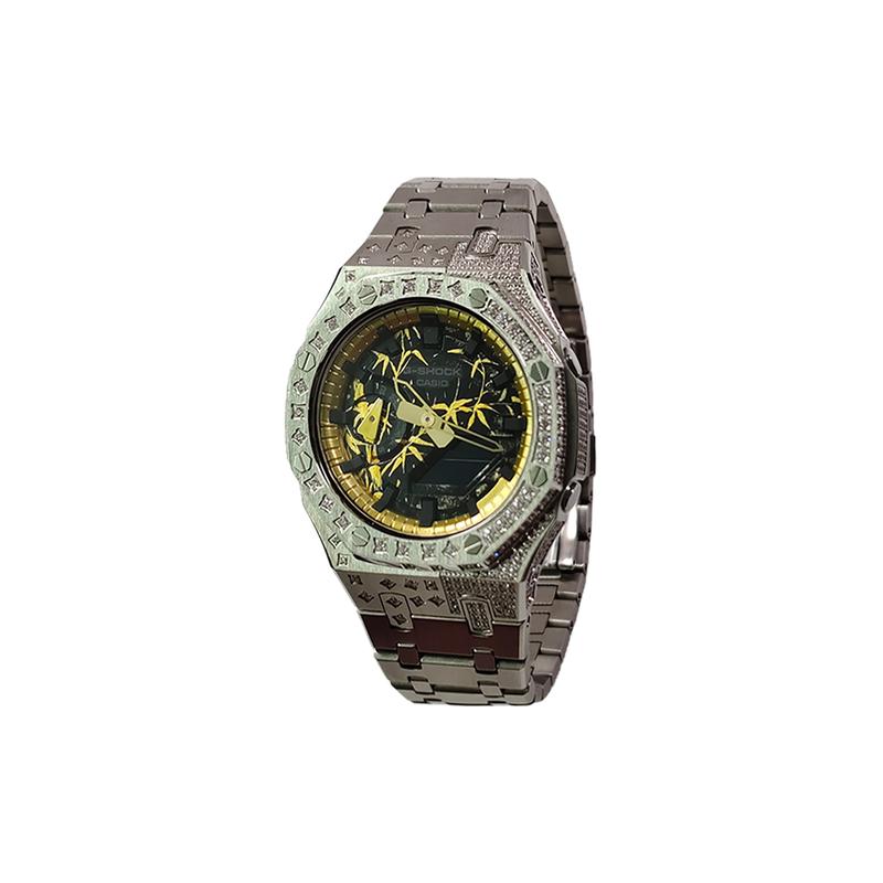 CASIO Customized watch modified series fashion trend waterproof 200 meters GA-2100-1A1 modified-Zenji GA-2100-1A1(Watch1100-GaiZhuang-ChanJiCanYun)