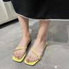 Женские босоножки с открытой пяткой 2024 года, новая женская обувь, летние туфли на плоской подошве, повседневные шлепанцы, неглубокие женские шлепанцы, тапочки с открытым носком