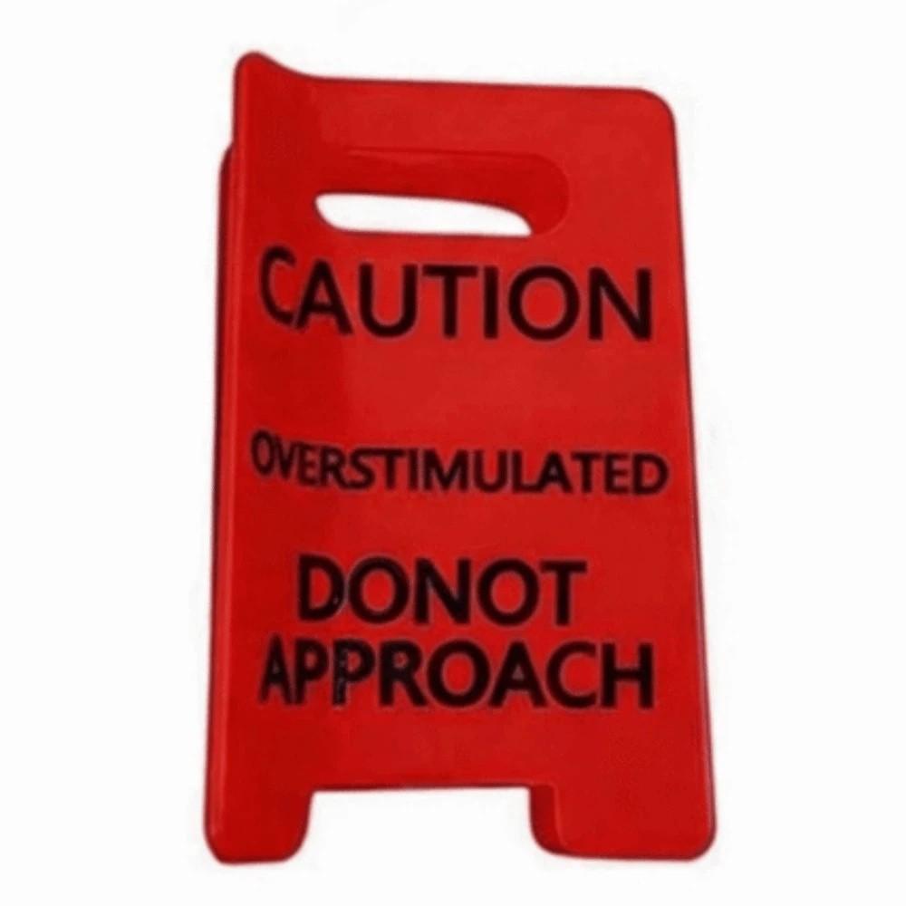 Novelty Overstimulated Hair Clip Warning Message Warning Sign Hairpins Daily