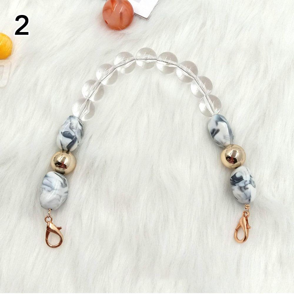 DIY Retro Handbag Chain Colorful Replaceable Bags Belt Resin Extension Bead Chain Phone Case Accessories