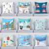 Ski Resort Ski Props Printed Decoration Office Decoration Cushion Cover Home Pillowcase Square