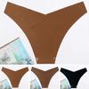 Women Panties Seamless Stretchy Thong Butt-lifted Breathable Slim Fit Soilid Color