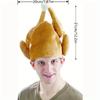 Unique Plush Roasted Turkey Hat, Soft and Innovative, Hand Washable, Party Clothing Accessories, Thanksgiving Hat