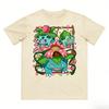 Pokmon Bulbasaur Evolution Printed Tshirt Unisexs And Womens Tshirt Unisexs Top Harajuku Tshirt 2026 Summer New Tee Streetwear