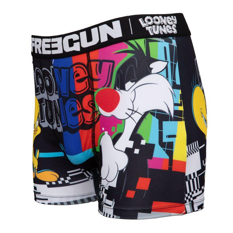 FREEGUN Men's Looney Tunes Tweety and Grominet Printed Boxer Shorts