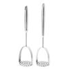 Heavy Duty Metal Masher Kitchen Utensil Tool for Mashing Potatoes Avocados Bean with Ergonomic Handle Dishwasher Safe