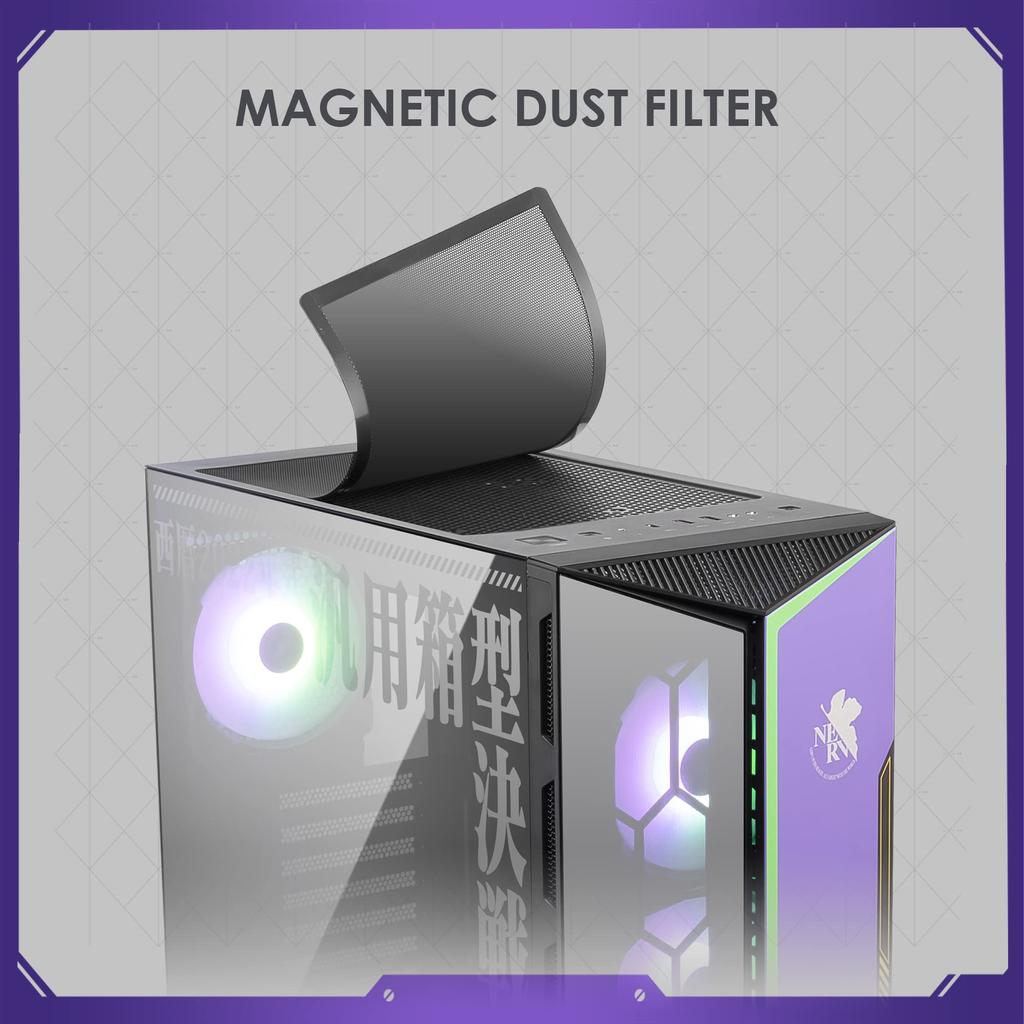 MSI Premium PC Gaming Case Tempered Glass Side Panel RGB 120mm Fan Liquid Cooling Support Up To 1 X 420mm Radiator Cable Management System MPG GUNGNIR