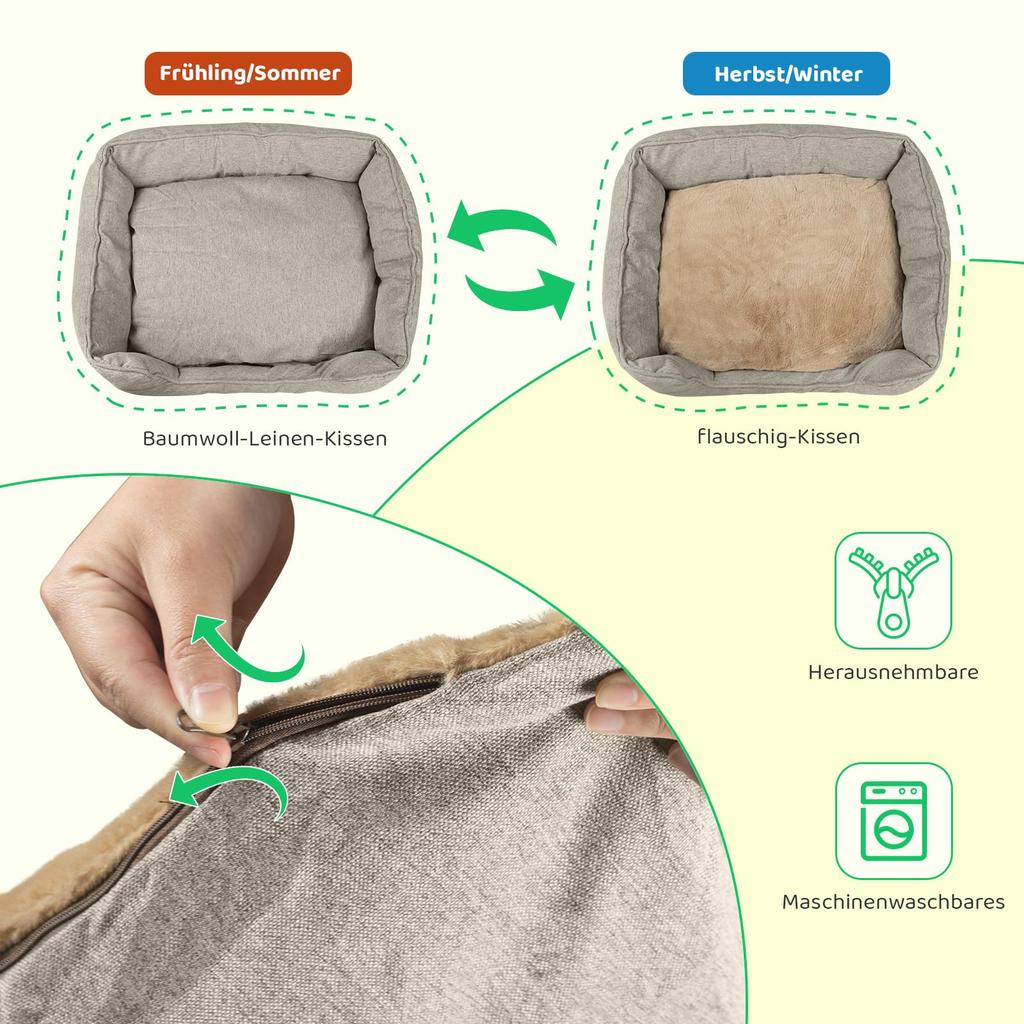 EvcgoX Dog Pet Cat Suitable for Winter and Washable and Comfortable with Density Suitable for Medium and Large Dogs Bed, Bed, Non-Slip, Double-Sided