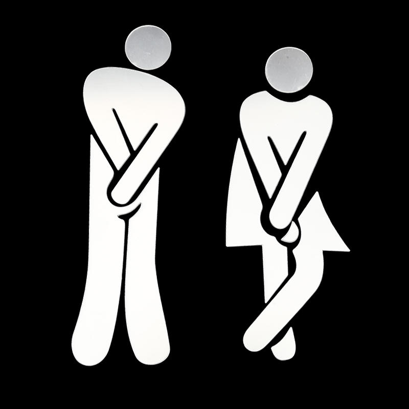 3D Сделай сам Женщина Мужчина Табличка на дверь туалета Ванная комната Туалет WC Табличка на дверь туалета Наклейка на стену Декор Съемный Логотип