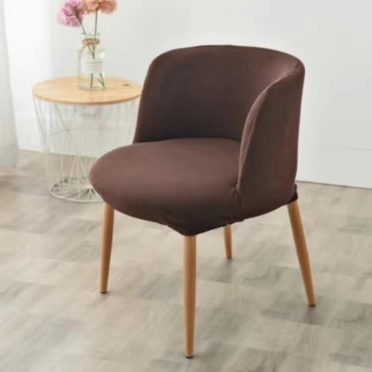 Флисовый чехол на стул, эластичный съемный, моющийся, с круглым дном, изогнутое заднее сиденье, подходит для отеля, домашнего номера, офиса, обеденного стула, чехол