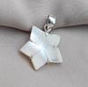 Mother of Pearl Star Pendant: 925 Sterling Silver Boho Necklace