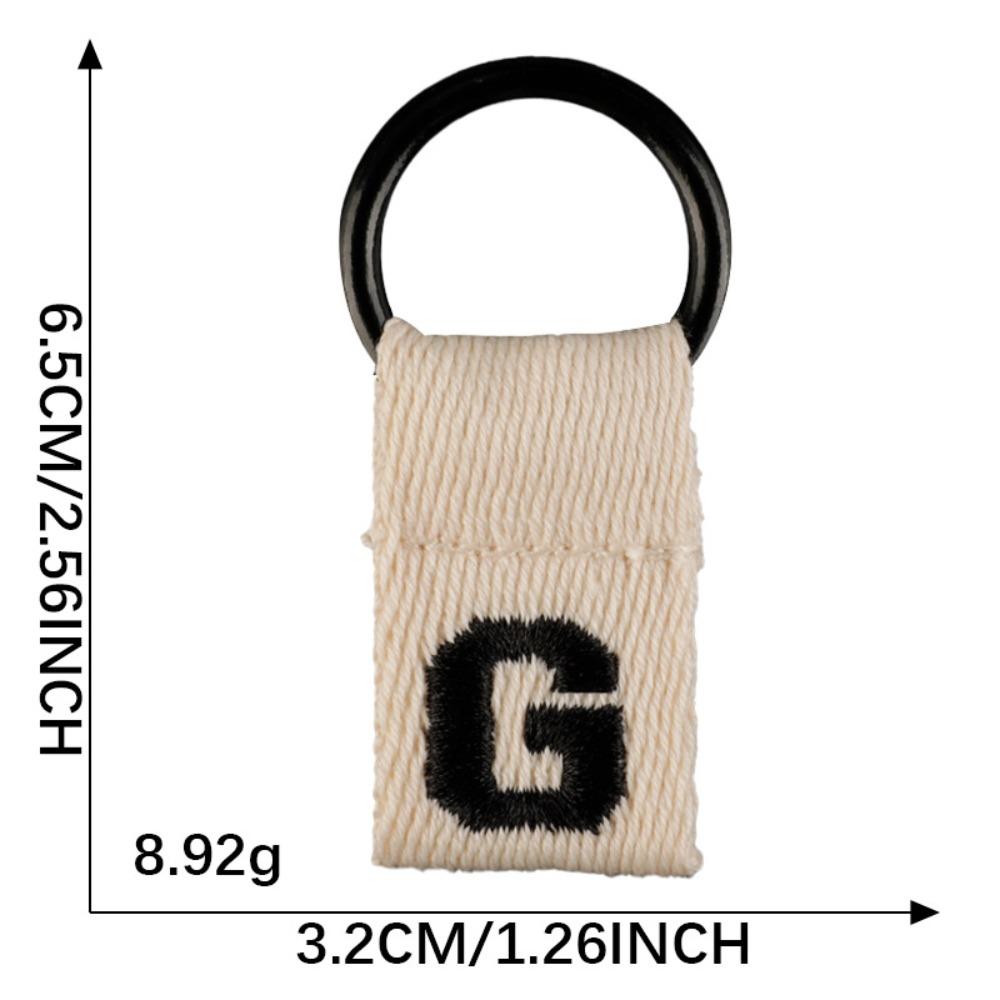 Embroidery 26 Letter Key Chain Key Ring Business Key Holder Creative Alphabet Car Key Buckle  Man